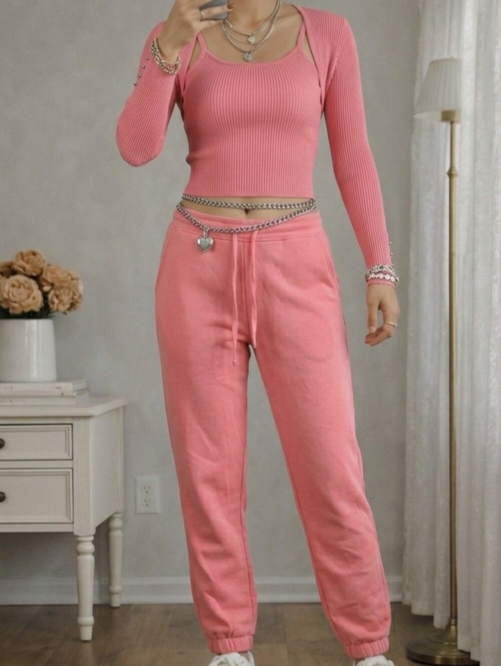 Just Be Pink Fleece Sweatpants - 1X